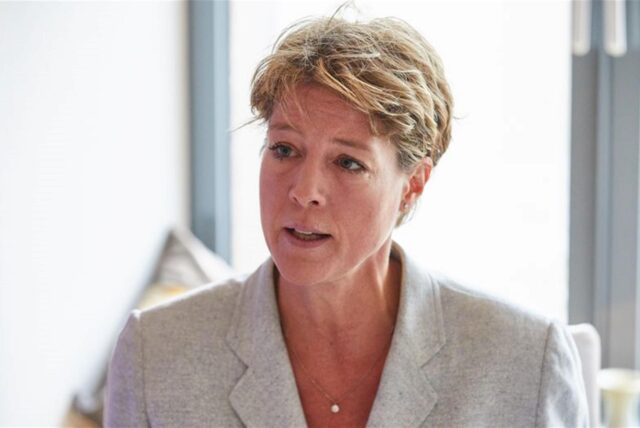Christina Block, Unternehmerin, aufgenommen bei einem Pressegespräch.