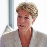 Christina Block, Unternehmerin, aufgenommen bei einem Pressegespräch.
