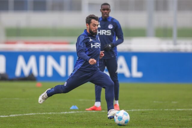 Amin Younes trainierte am Montag in der Halle.