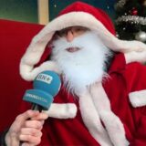Der Weihnachtsmann äußert seine Meinung zum Dortmunder Weihnachtsbaum.