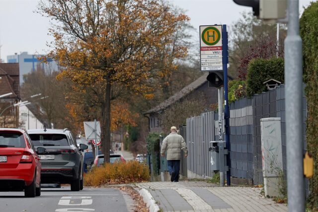 Bushaltestelle an der Töddinghauser Straße in Bergkamen.