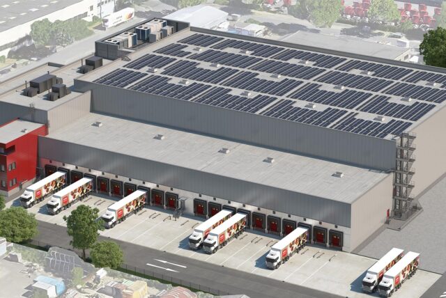 Entwurf für das neue Lager von Rewe in Wambel.