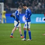 29.11.2024, Fussball, 2. Bundesliga, 14. Spieltag Saison 2024/2025, FC Schalke 04 – 1. FC Kaiserslautern, Derry Murkin (FC Schalke 04), Marcin Kaminski (FC Schalke 04)