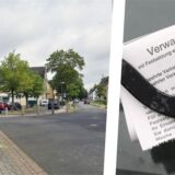 Straße „Im Drubbel“ in Lünen-Alstedde und Verwarngeld für Falschparker