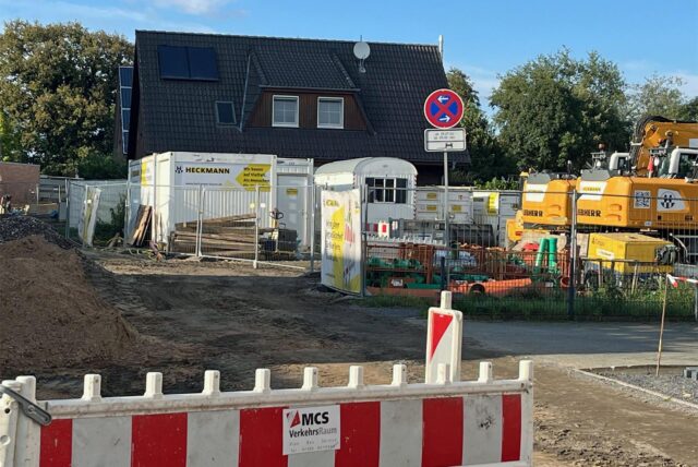 Die Baustelle an der Knüvenstraße in Stockum