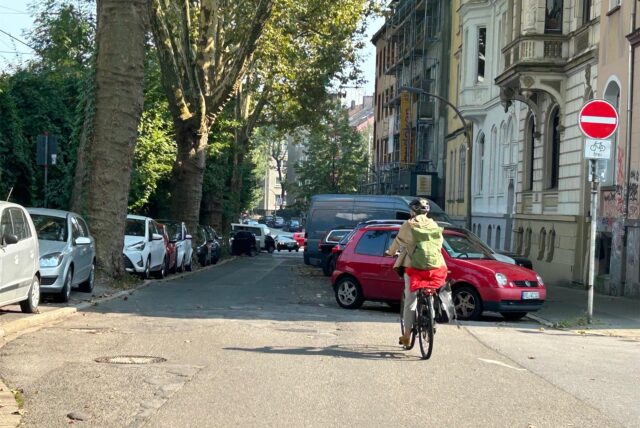 Die Sonnenstraße im Kreuzviertel von Dortmund.