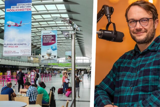 Reisende am Flughafen Dortmund. Das Unternehmen mit hoher öffentlicher finanzieller Beteiligung musste zuletzt mehrere Rückschläge verkraften, weil sich Fluglinien zurückziehen. In Unterm U sprechen wir über die Auswirkungen.
