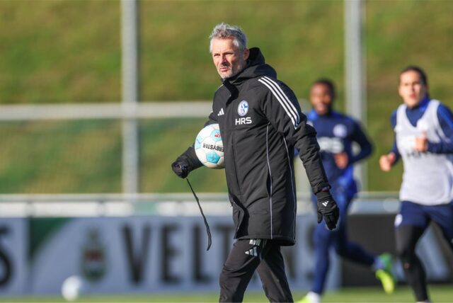 26.11..2024, Fussball, Saison 2024/2025, 2. Bundesliga, Training FC Schalke 04, Cheftrainer Kees van Wonderen (FC Schalke 04)
