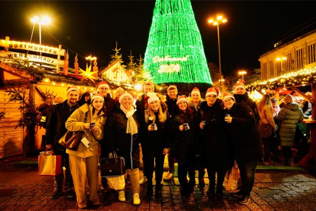 Trotz kalter Temperaturen war die Stimmung am Donnerstag auf Dortmunds Weihnachtsmarkt bestens.