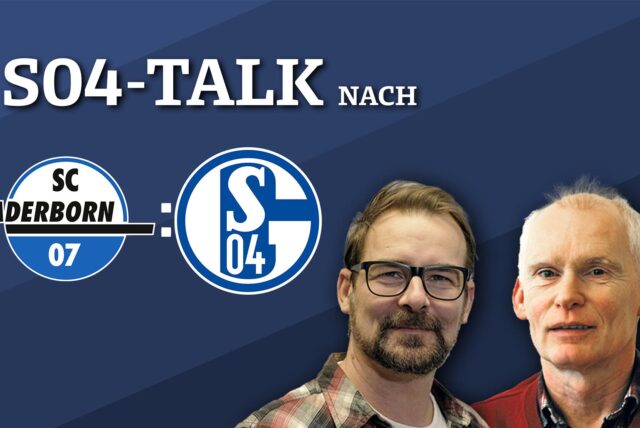 Sprechen nach der Partie gegen Paderborn über das Spiel: Schalke-Reporter René Preuß und Schalke-Experte Frank Leszinski.