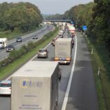 Die gesperrte B1 in Dortmund in Richtung Unna.
