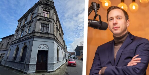 links: das Haus an der Thusneldastraße 3 in Dorstfeld / rechts: Bastian Pietsch