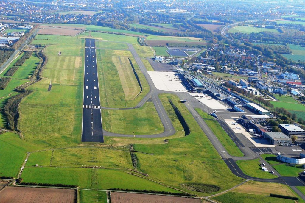 Ein Luftbild des Dortmund Airport Ein Luftbild des Dortmund Airport