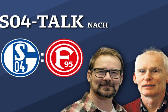Sprechen nach der Partie gegen Düsseldorf über das Spiel: Schalke-Reporter René Preuß und Schalke-Experte Frank Leszinski.