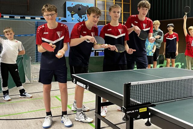 Das U19- Tischtennisteam des Werner SC.