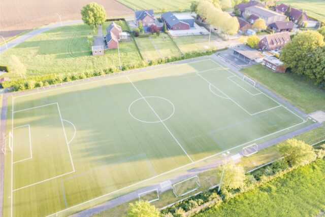 Der Sportplatz von Westfalia Vinnum aus der Luft.