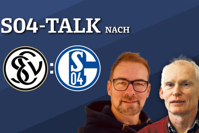 Sprechen nach der Partie gegen Elversberg über das Spiel: Schalke-Reporter René Preuß und Schalke-Experte Frank Leszinski.
