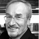 Schwarz-weiß-Porträts von Helmut Ladeck und Jürgen Kowalke.
