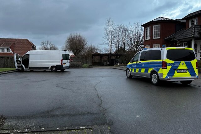 Weißer Fiat Sprinter in Herbern Verfolgungsjagd