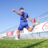 06.01.2025, Fussball, Saison 2024/2025, 2. Bundesliga, Trainingslager FC Schalke 04 in Belek/Türkei, FC Aarau – FC Schalke 04, Paul Seguin (FC Schalke 04) schießt einen Eckball.


Foto: Tim Rehbein/RHR-FOTO