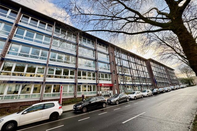 Das Bürogebäude am Heiligen Weg 74-80 in Dortmund, das die Stadt gekauft hat.