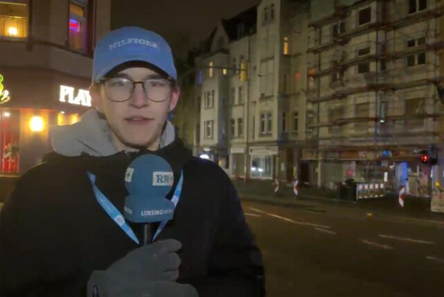 Wegen des Sturms drohte am Montagabend am Körner Hellweg ein Gerüst umzustürzen.