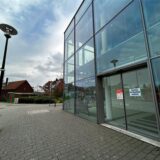 Das leerstehende Ladenlokal in der Werne City Mall von außen