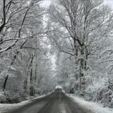 Eulenstraße eingehüllt in Schnee