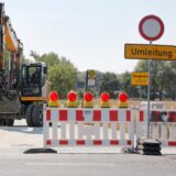 Ein Sperrschild auf der Nördlichen Lippestraße.
