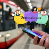 Eine Stadtbahn fährt in eine Haltestelle in Dortmund ein.