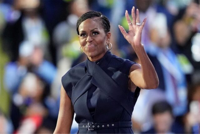 Die ehemalige First Lady Michelle Obama spricht während der Democratic National Convention.