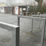 Fahrradparkplätze am Montanhydraulikstadion