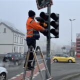 Nach dem Ausfall der Ampel am Beethovenring war kurzfristig ein Techniker vor Ort und behob das Problem.