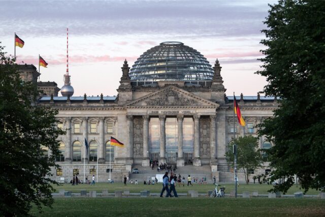 Deutscher Bundestag in Berlin.