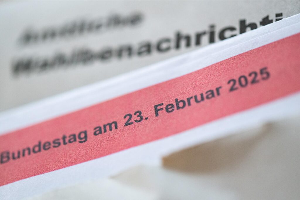 Wahlbenachrichtigung zur Bundestagswahl am 23. Februar 2025. Wahlbenachrichtigung zur Bundestagswahl am 23. Februar 2025.