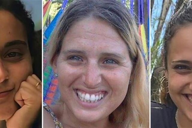 Fotos der drei ersten israelischen Geiseln, die nach der Waffenruhe freigelassen worden.