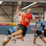 Jemand spielt Handball.