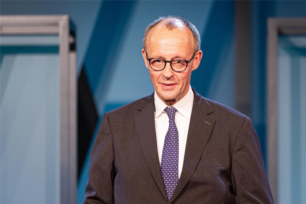 Friedrich Merz, Kanzlerkandidat der CDU/CSU für die Bundestagswahl 2025, bei einer Wahlkampfveranstaltung. Friedrich Merz, Kanzlerkandidat der CDU/CSU für die Bundestagswahl 2025, bei einer Wahlkampfveranstaltung.