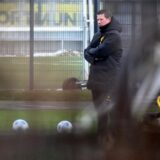 Mike Tullberg beobachtet das Training.