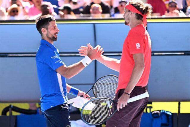 Novak Djokovic gab nach dem ersten Satz auf.