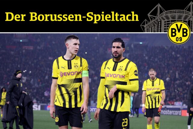 Nico Schlotterbeck spricht mit Emre Can.