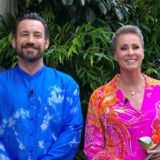 Jan Köppen und Sonja Zietlow bei der Dschungelprüfung „Einkaufs-Strafe“ an Tag 10 im Dschungelcamp 2025.