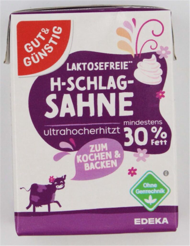 Für diese laktosefreie H-Schlagsahne von Gut&Günstig läuft aktuell eine Rückrufaktion.