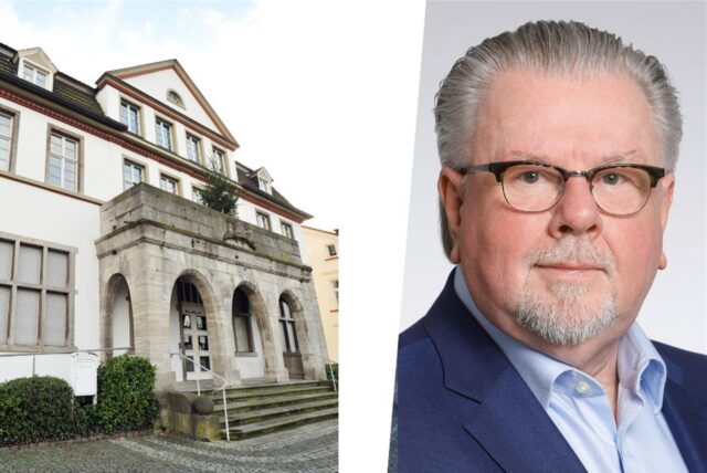 Das Fröndenberger Rathaus und der CDU-Ratsfraktionsvorsitzende Gerd Greczka.