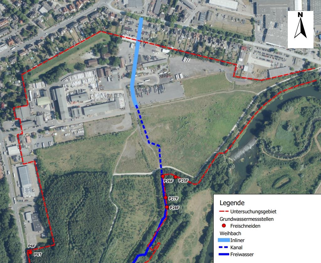 Der Lageplan für die Gegend Der Lageplan für die Gegend