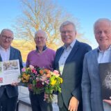 Gemeinsam mit Lions-Präsident Boris Jankiewicz (r.) blickten sie auf erfolgreiche 25 Jahre des Lions-Fördervereins zurück: Klaus Moßmeier, Hans Eickhoff und Dr. Martin Scharmann (v. l.).