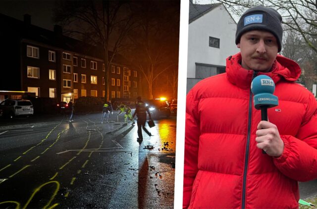 RN-Reporter Tim Hübbertz berichtet am Morgen danach von einem Unfallort