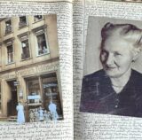 Die Montage zeigt das Tagebuch, Hedwig Feldmeyer und die Bäckerei.