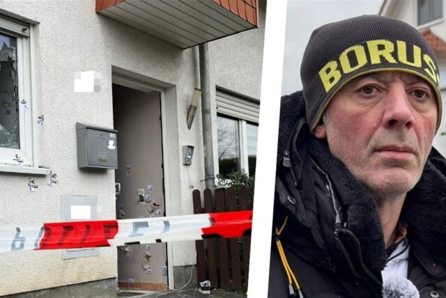 Polizeiabsperrung am Tatort, Nachbar Bislim A.: Er sorgte sich um Frau und Kinder, die die Schüsse hörten, während er auf der Arbeit war.