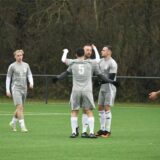 Spieler von Eintracht Werne jubeln.